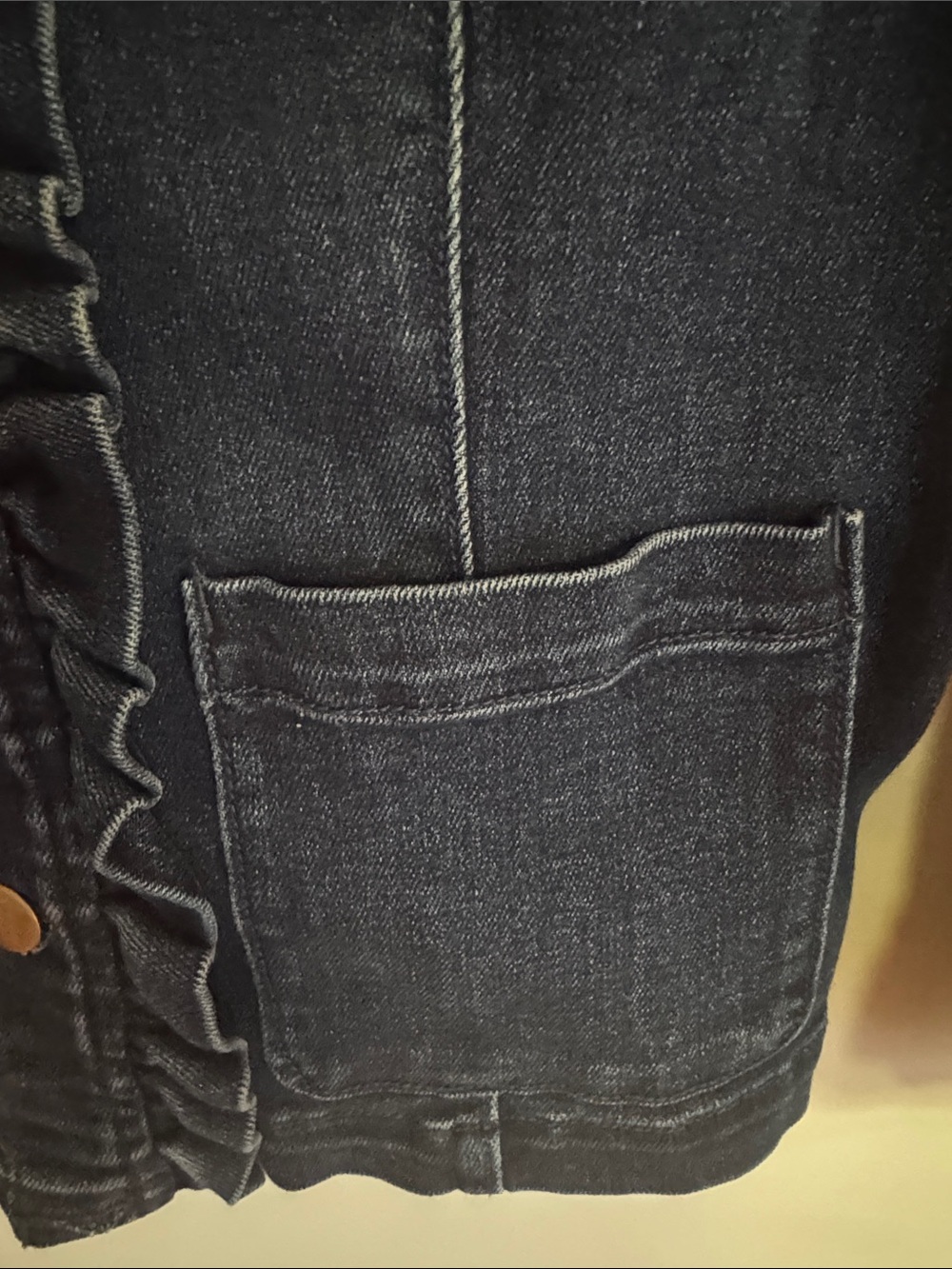 Draper James Ruffle-Trim Jean Jacket - Picture 3 of 5